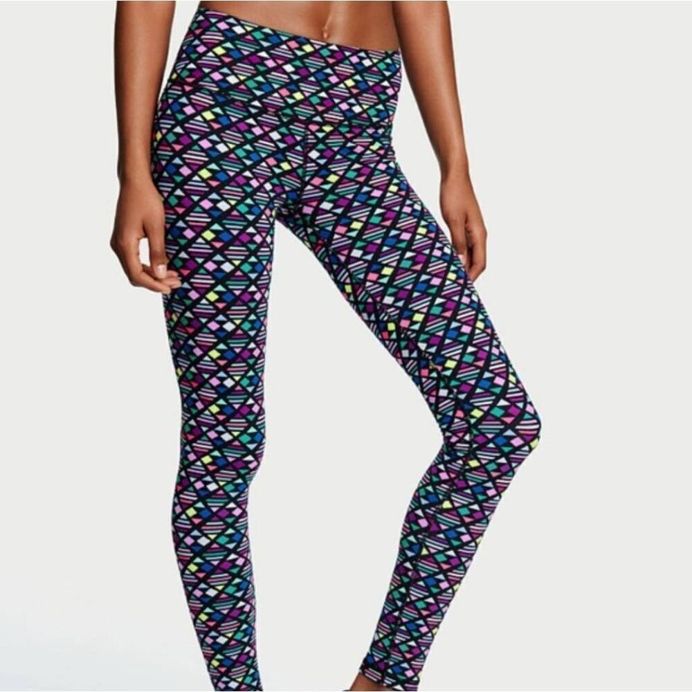 Victoria's Secret Sport Geometric Print Knockout Tights